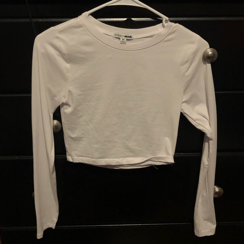 white crop top